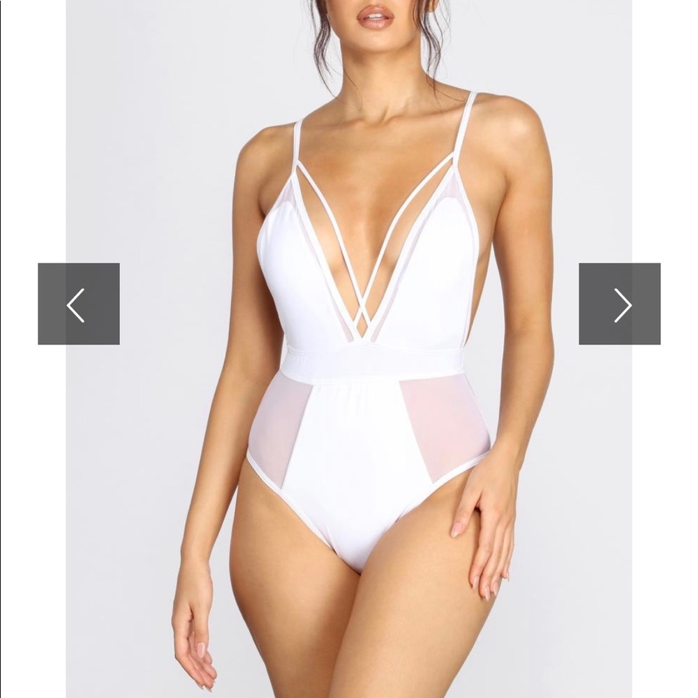 White one piece swimsuit brand new!